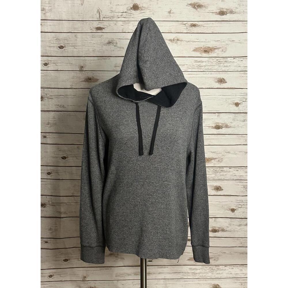 Banana Republic grey hooded Pima cotton knit sweatshirt Size Medium